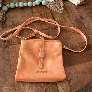 Kenneth Cole, salmon color, small, cross body purse.